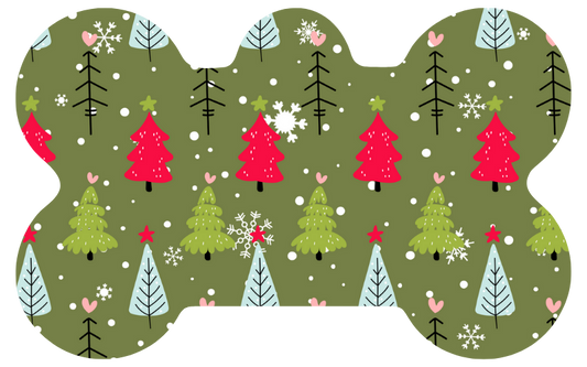 Green Cutee Christmas Trees Tag