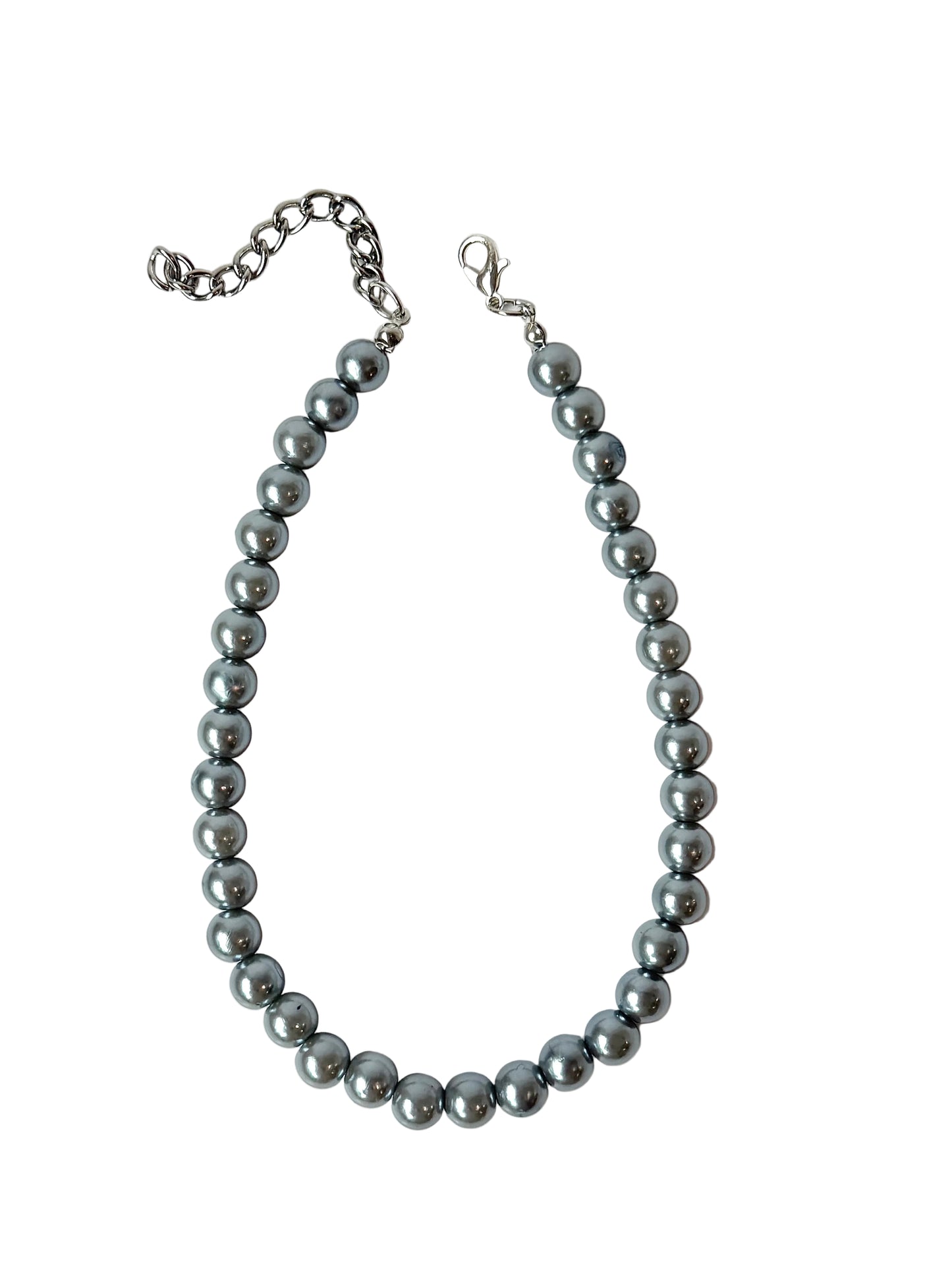 Grey/Silver Bead Necklace