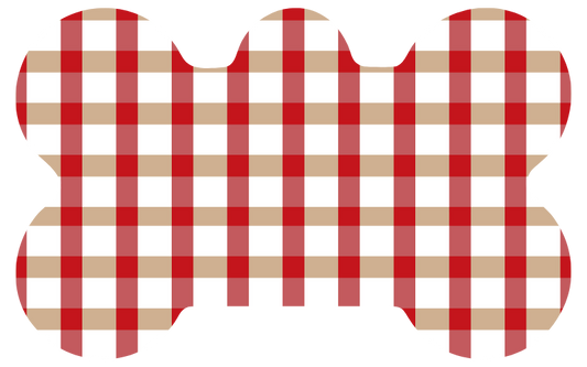 Red & Tan Plaid Tag