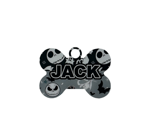 Jack skeleton metal tag