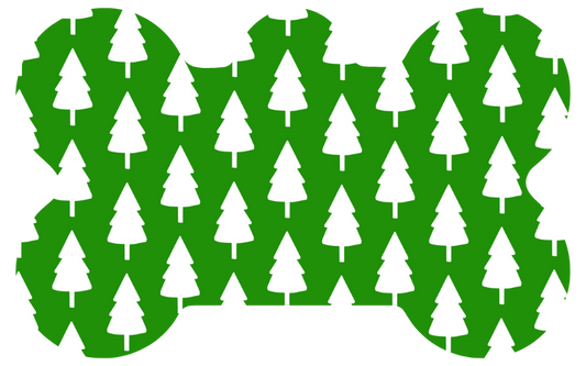 Green & White Christmas Tree Tag