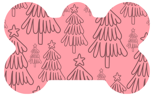 Pink Christmas Tree Tag