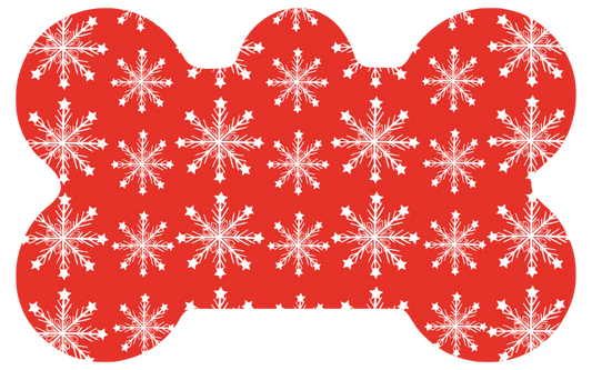 Red Snowflake Tag