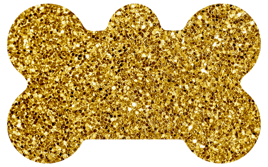 Dark Gold Flake Glitter Tag