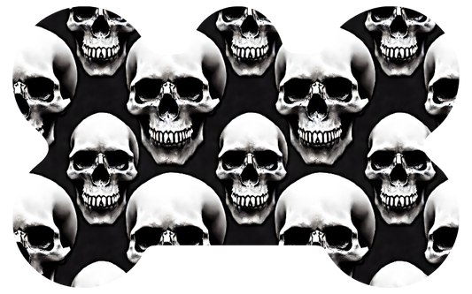 Black & Gray Skull Tag