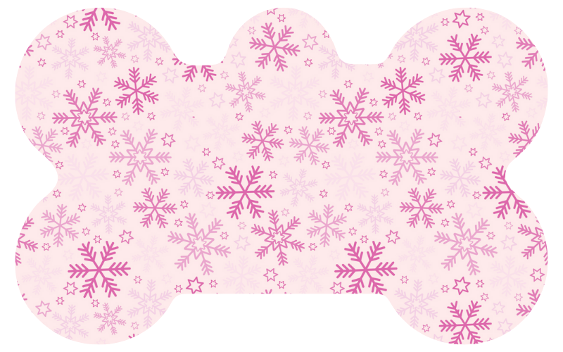 Pink Snowflakes Tag