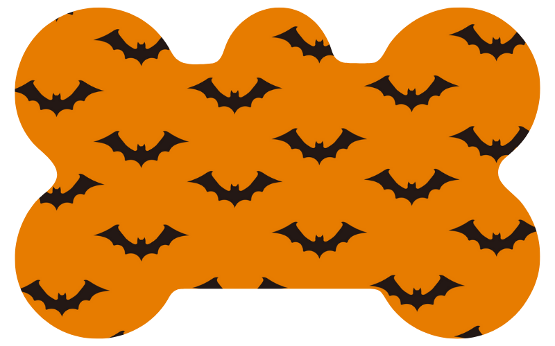 Black Bats Halloween Tag