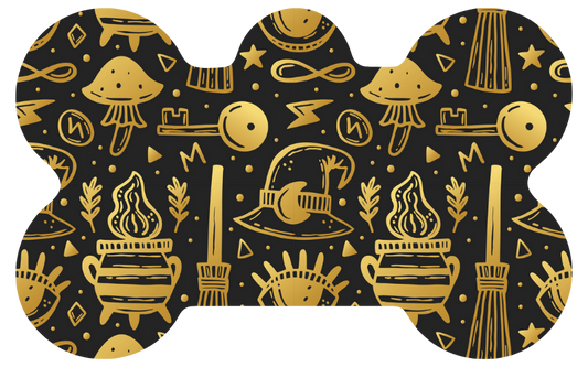Gold Spells Halloween Tag
