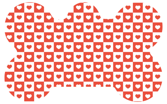 Checkered Hearts Tag