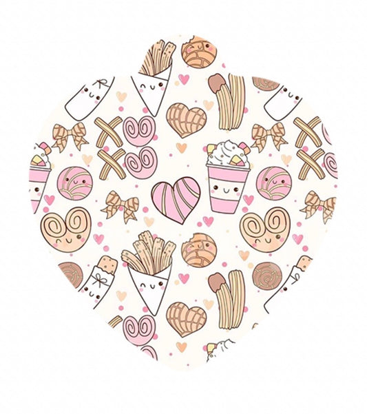 Pink Cafe Con Cutee Heart Tag