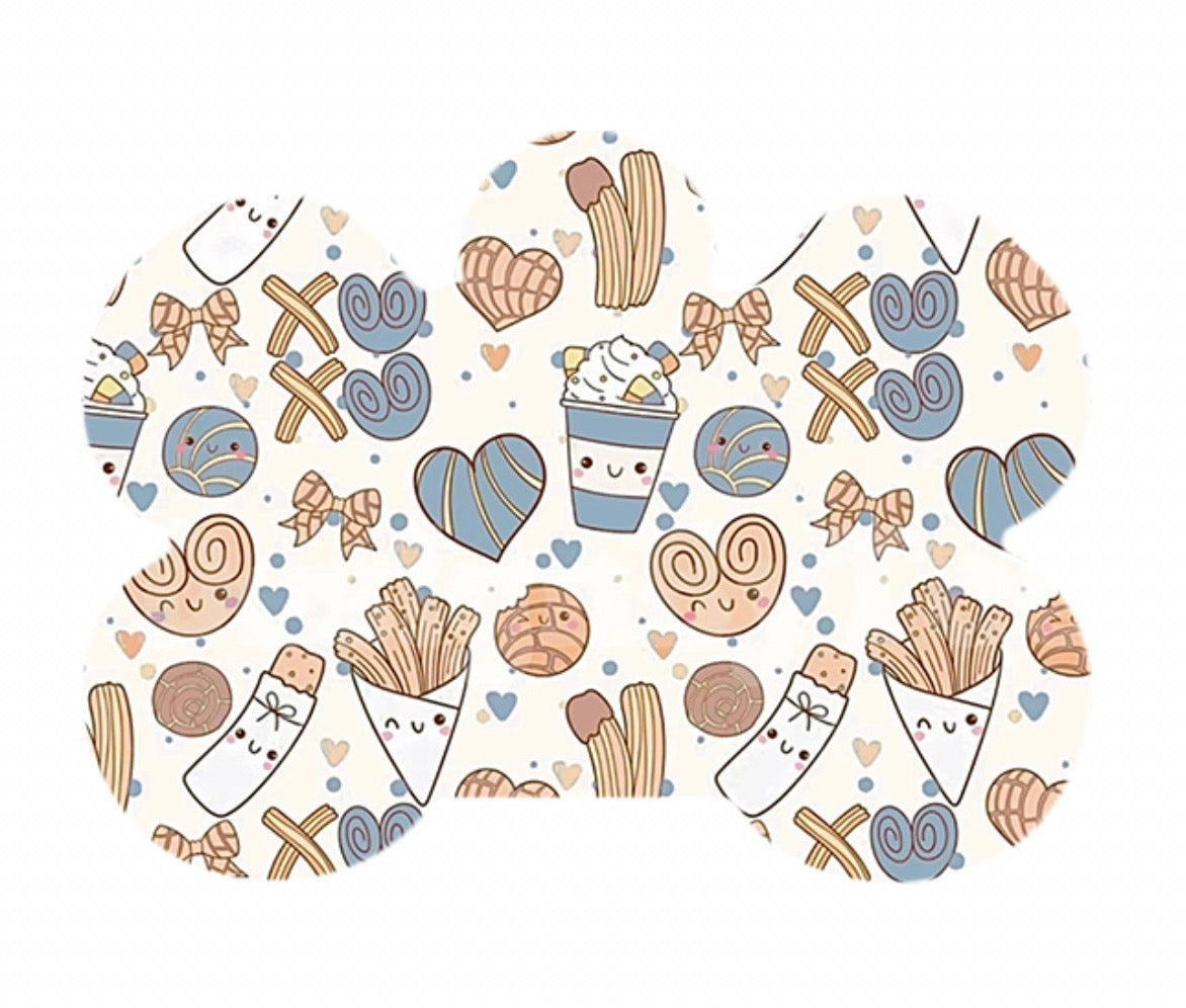 Blue Cafe Con Cutee Bone Tag