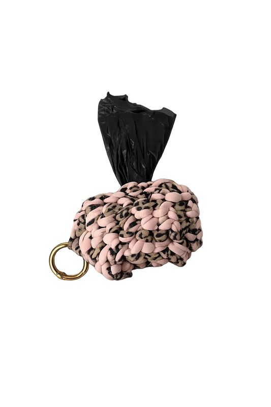 Pink/Leopard Poop Bag Holder