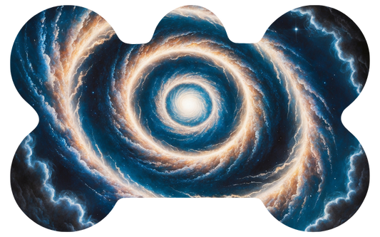 Blue Spiral Galaxy Tag