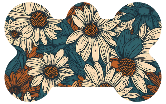 Turquoise Sunflower Tag