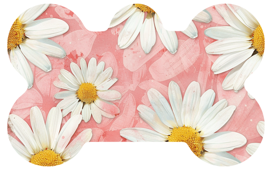 Pink and White Daisy Flower Tag