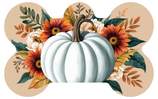 Fall Flower Pumpkin Fall Tag