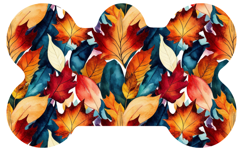 Teal Leaves Fall Tag
