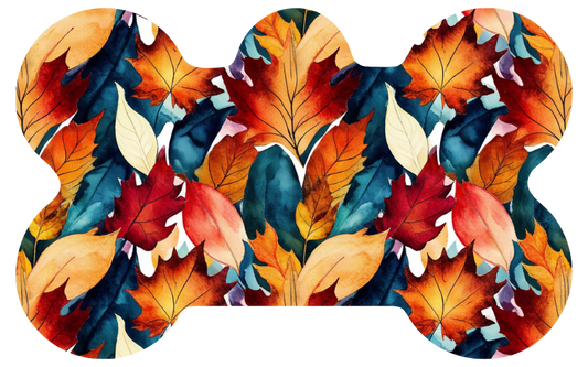 Teal Leaves Fall Tag