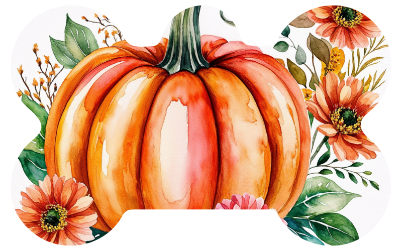 Fall Pumpkins & Flowers Fall Tag