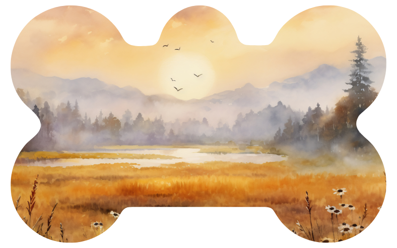 Fall Sunset Painting Fall Tag
