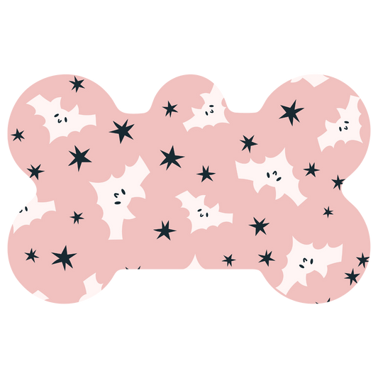 Pink Bats Halloween Tag