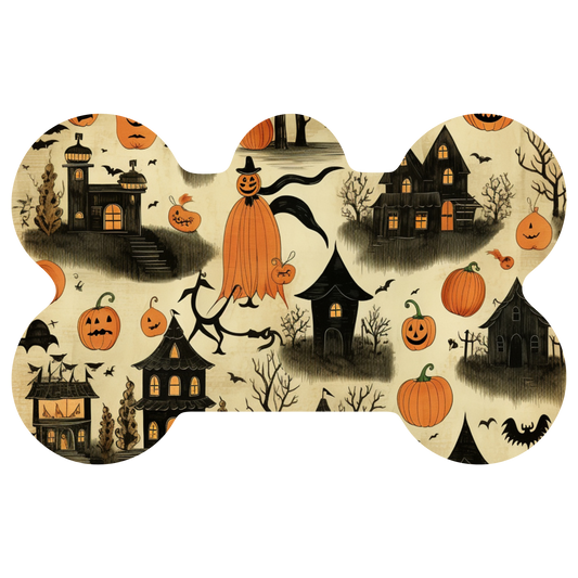 Haunted Pumpkin Town Halloween Tag