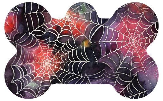 Colorful Spider Webs Halloween Tag