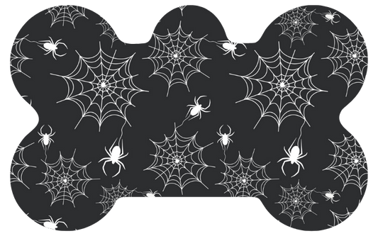 Black & White Spider Web Halloween Tag