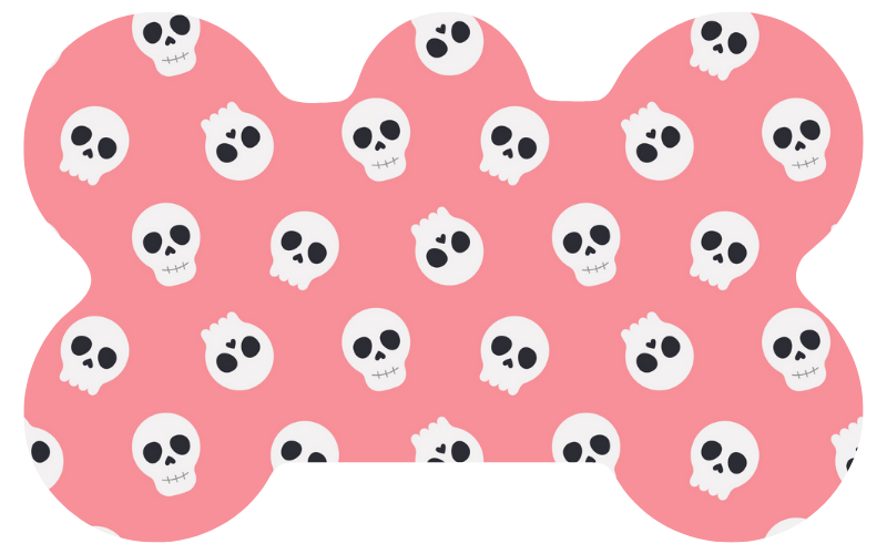 Pink Skull Tag