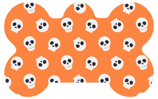 Orange Skulls Tag