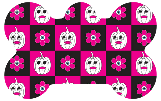 Pink & Black Retro Halloween Tag