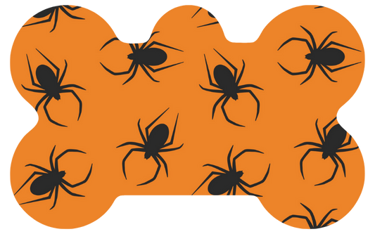 Black & Orange Spider Halloween Tag
