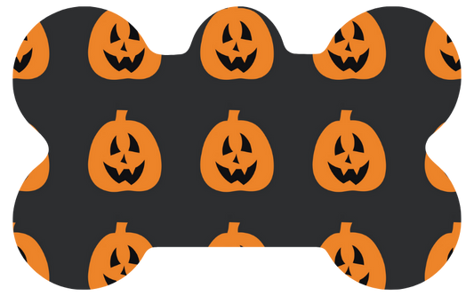 Black & Orange Pumpkin Halloween Tag