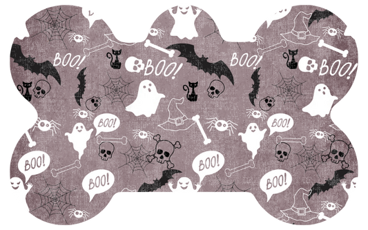 Gray Boo Spooky Halloween Tag