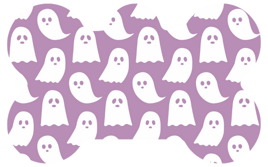 Lavender Ghost Faces Halloween Tag