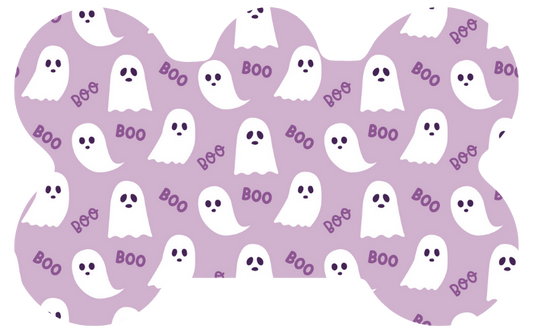 Lavender Boo Ghost Halloween Tag