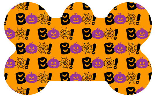 Orange Boo Pumpkin Halloween Tag