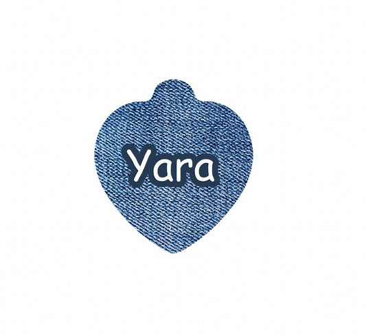 Medium/Dark Wash Jean Print Tag