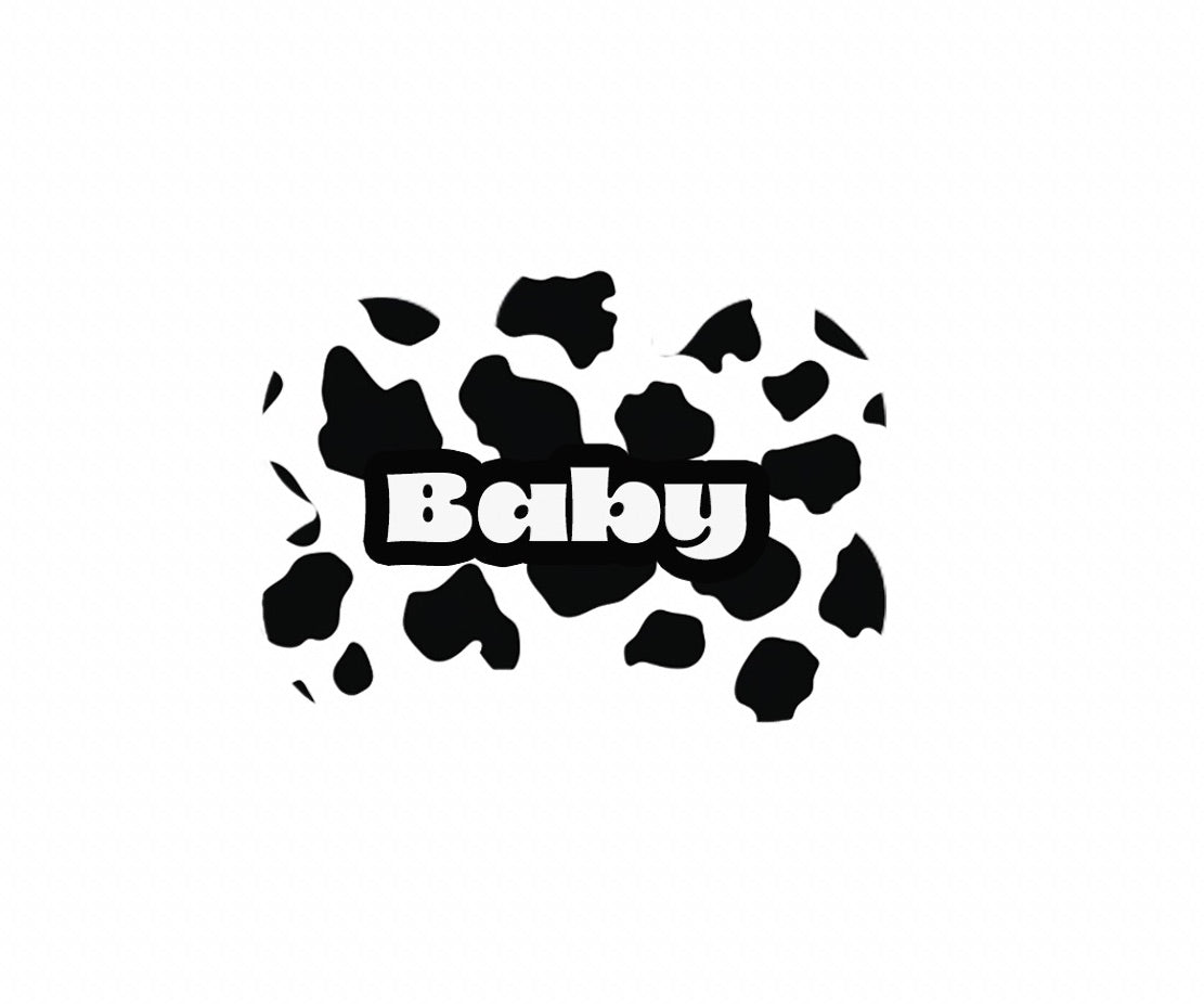 Black & White Cowprint Tag