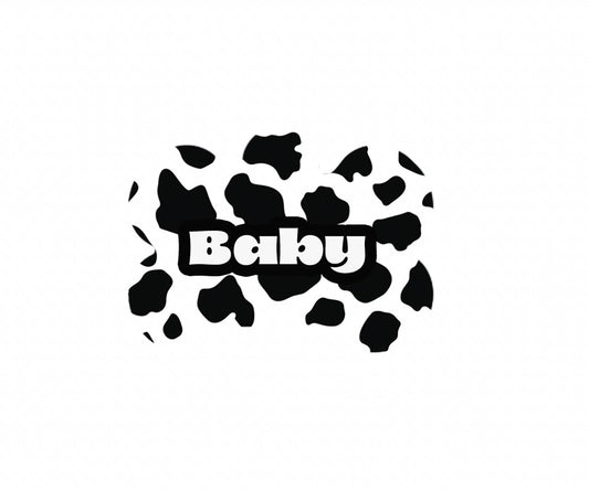 Black & White Cowprint Tag
