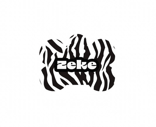 Black & White Zebra Print Tag