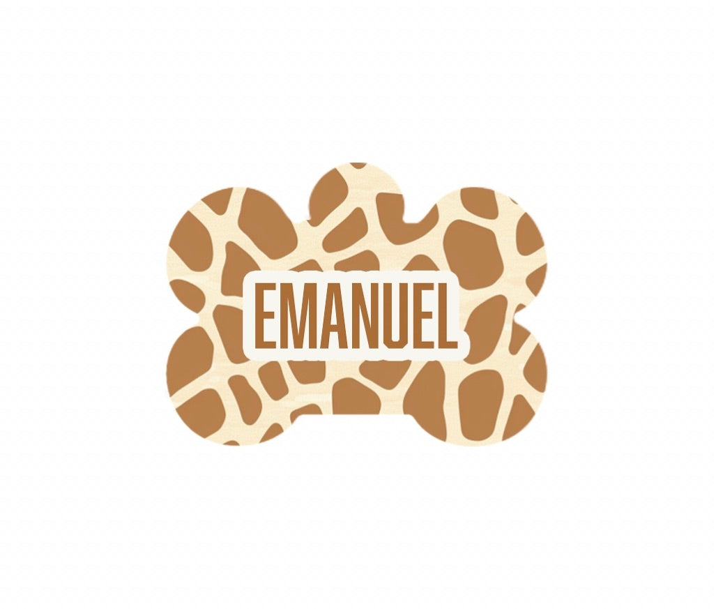 Giraffe Print Tag