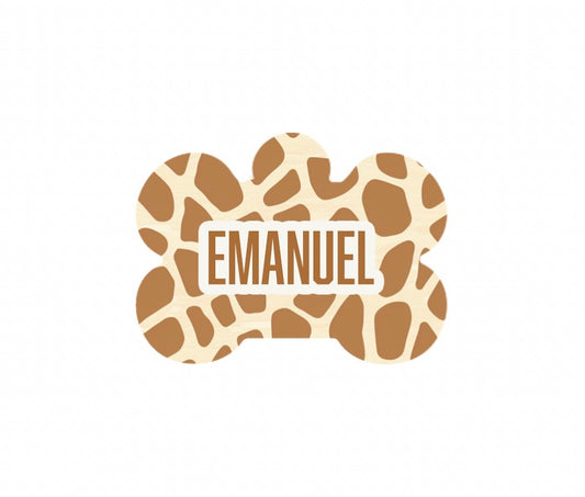 Giraffe Print Tag