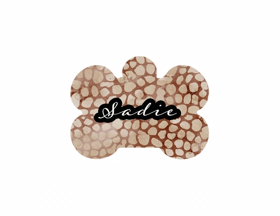 Chic Tan Giraffe Print Tag
