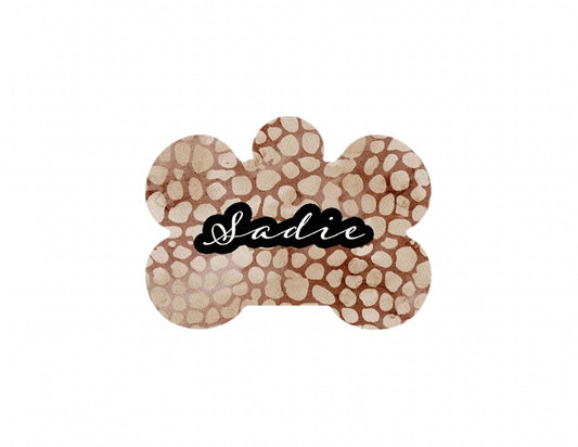 Chic Tan Giraffe Print Tag