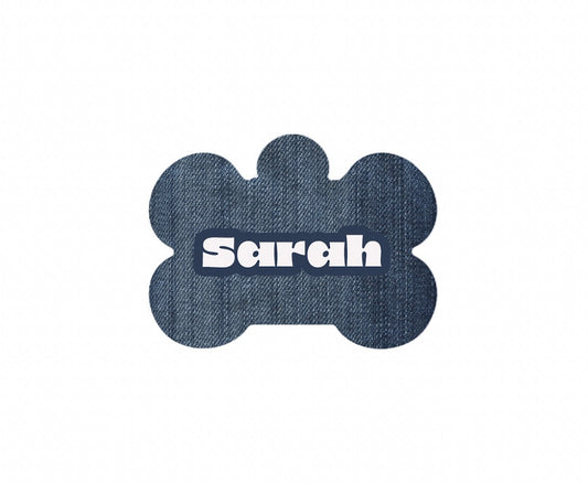 Dark Wash Jean Print Tag
