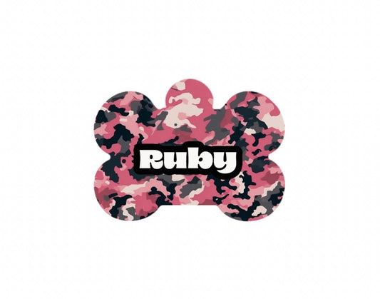 Pink/Black Camo Print Tag