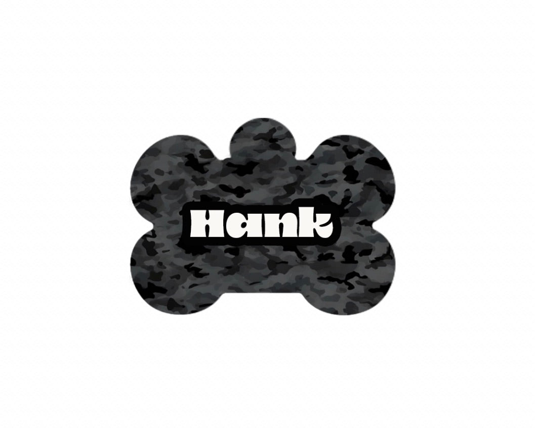 Black/Grey Camo Print Tag