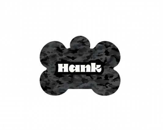 Black/Grey Camo Print Tag