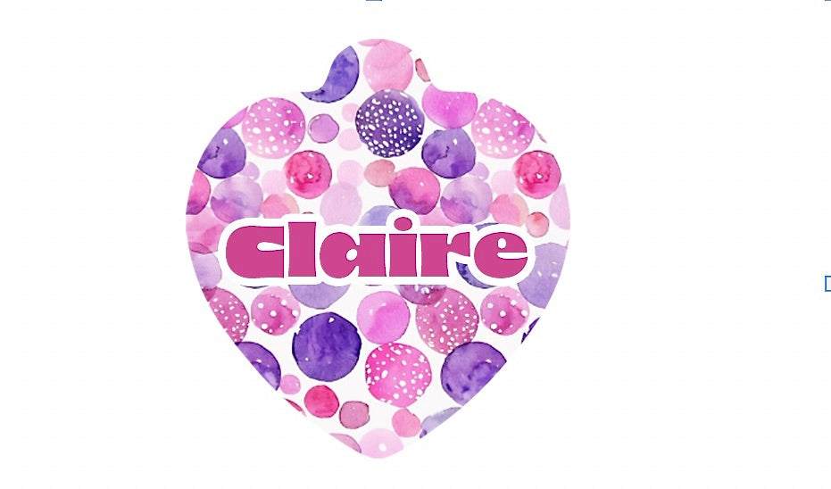 Pink & Purple Polka Dots Tag